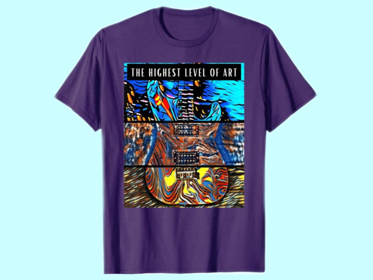 purple Gift for guitarist – T shirt