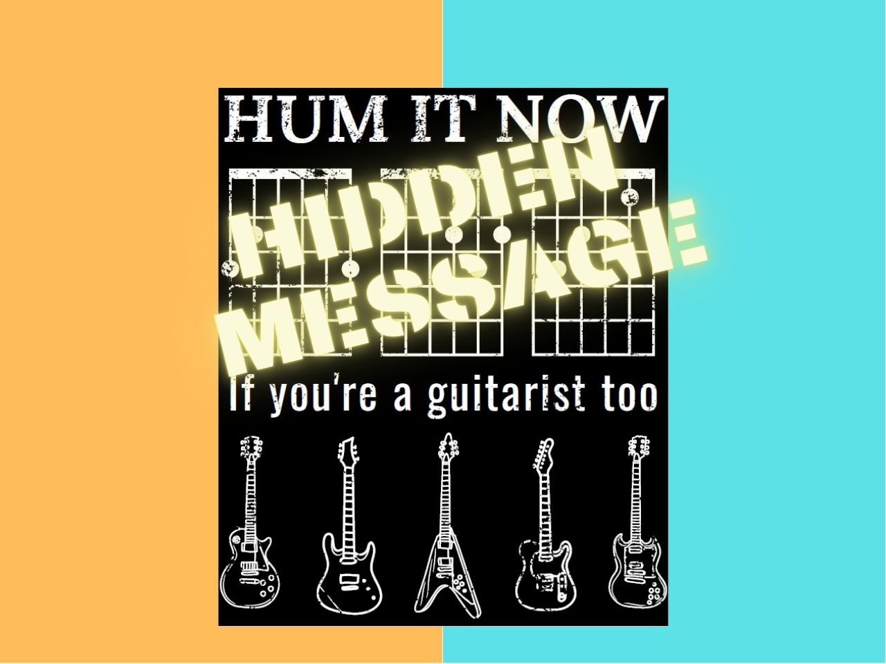 hidden message Interactive T-shirt for guitarists